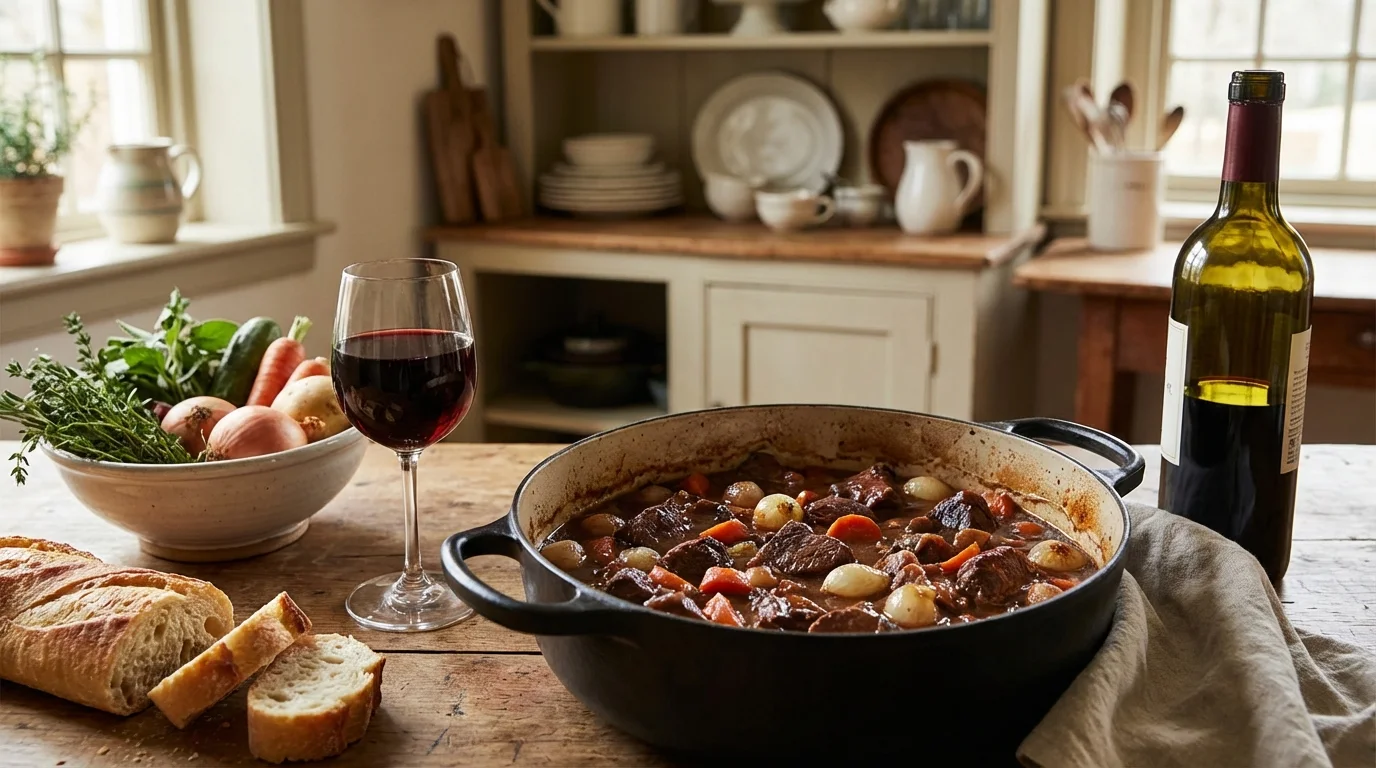 Bœuf bourguignon : secrets de cuisson pour une viande fondante