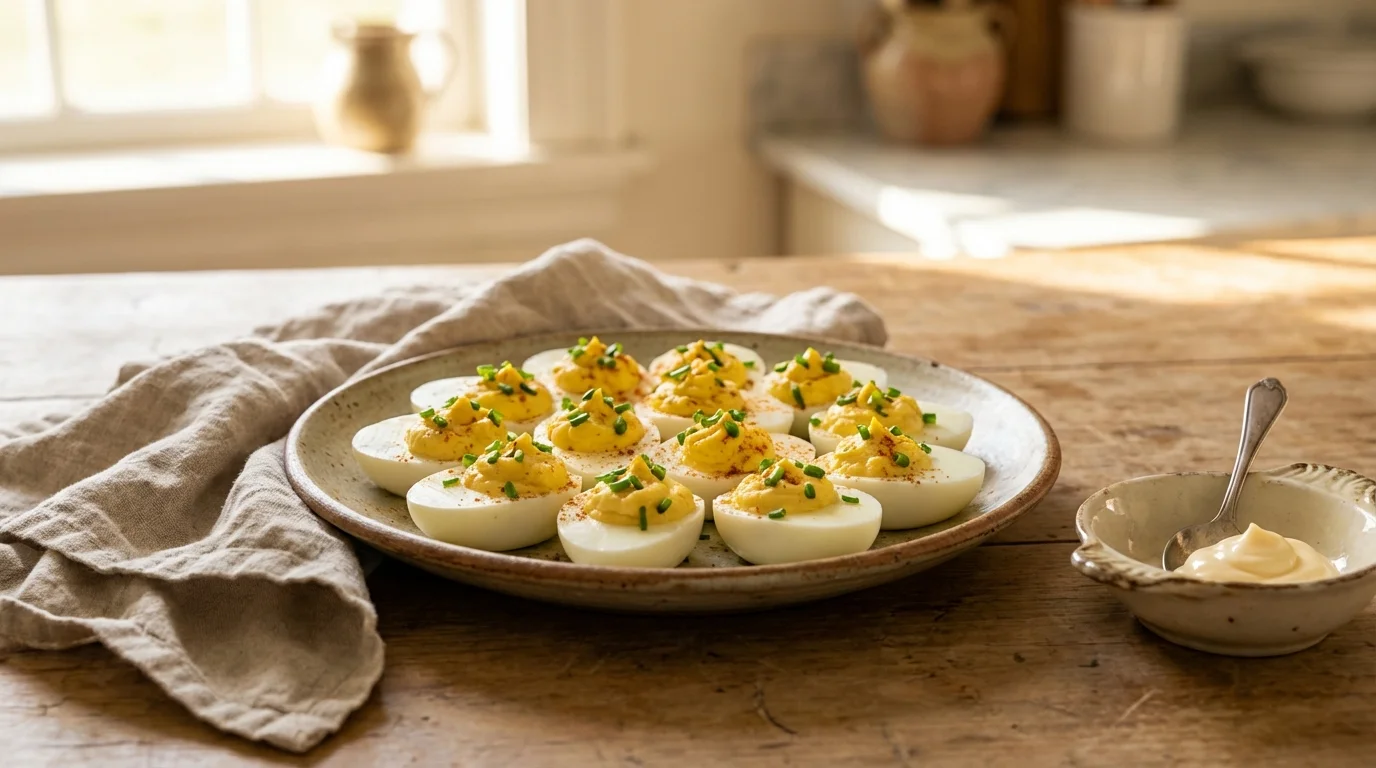 Œufs mimosa classiques : jaunes crémeux et mayonnaise maison