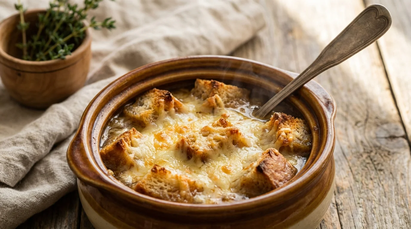 Soupe à l'Oignon Gratinée : La Recette des Halles de Paris