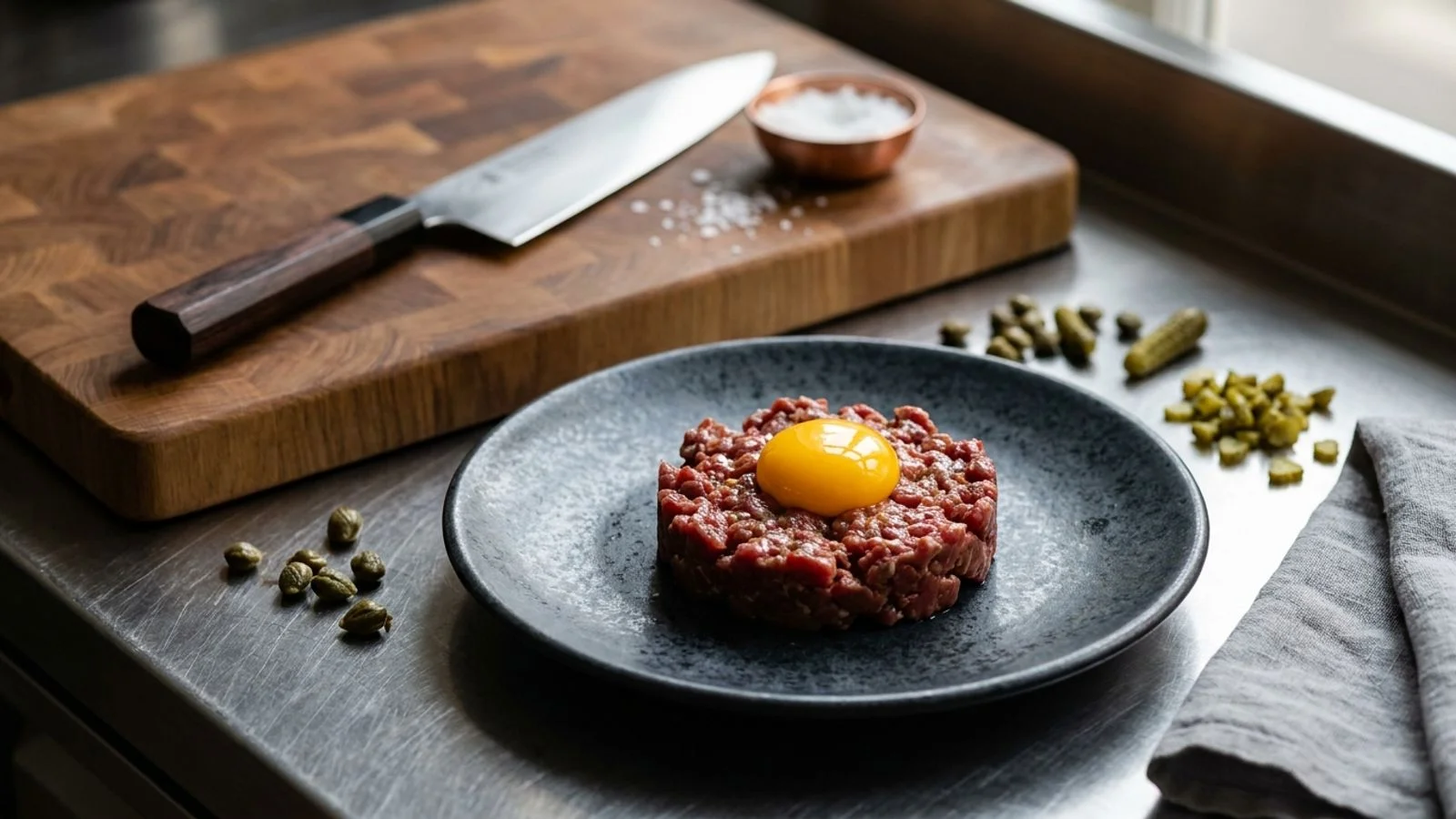 Tartare de bœuf au couteau : le geste vrai du bistrot parisien